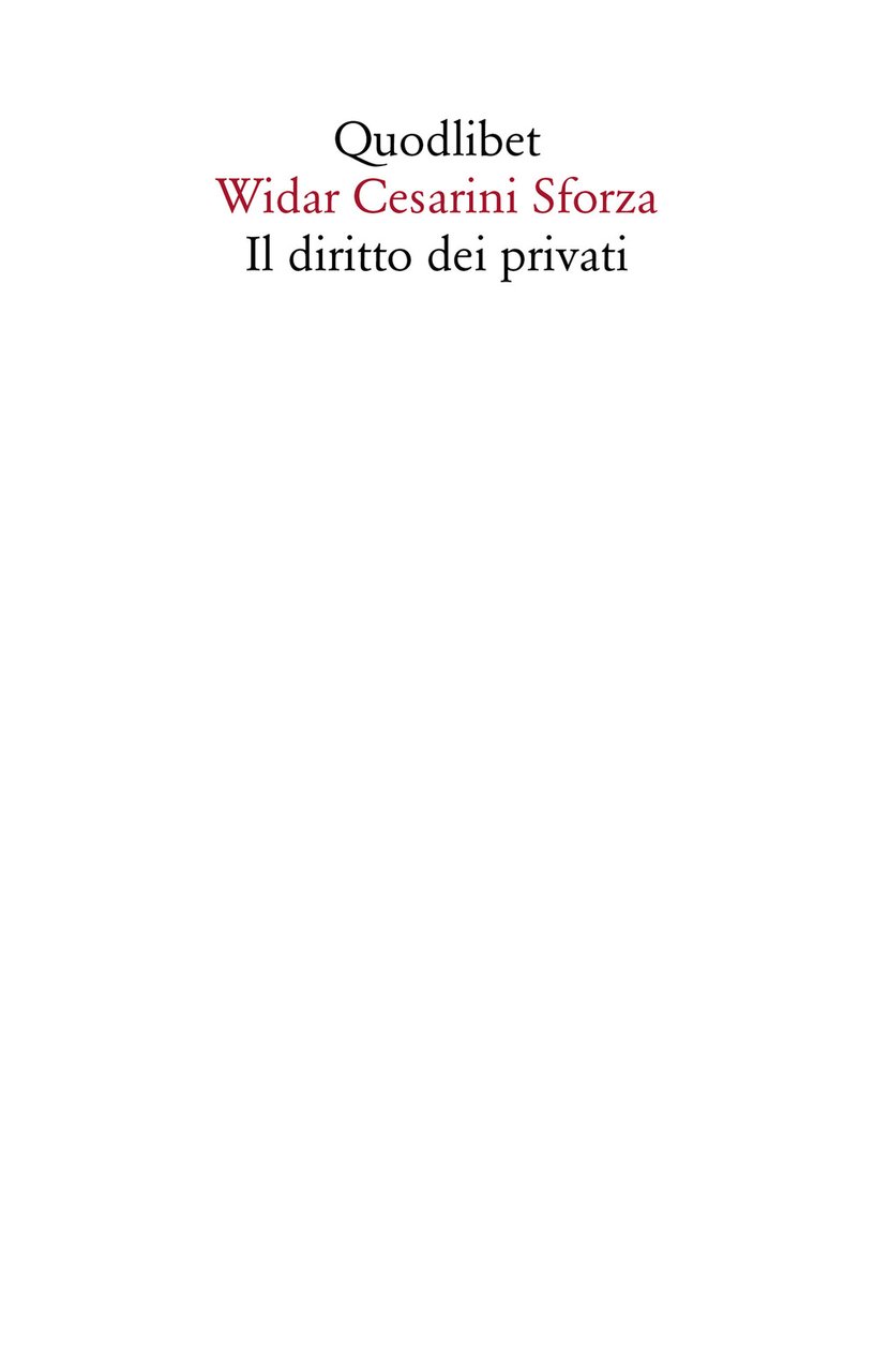 Il diritto dei privati