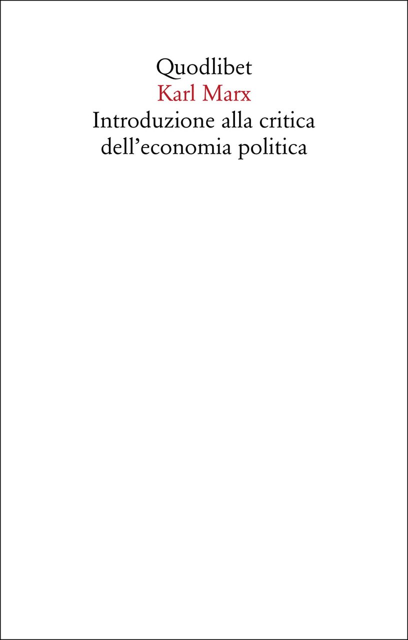 Introduzione alla critica dell'economia politica