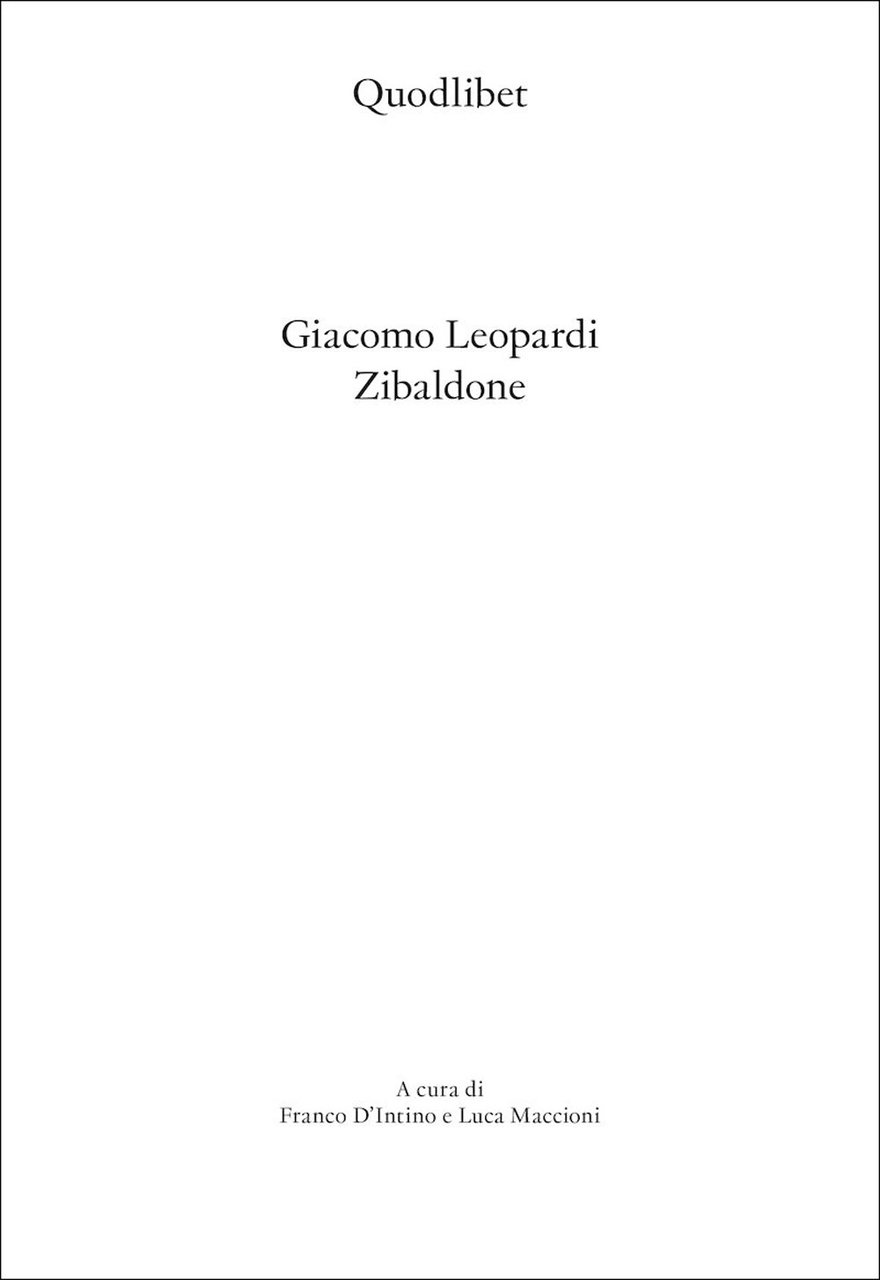 Zibaldone. Ediz. integrale e commentata | Immagine principale