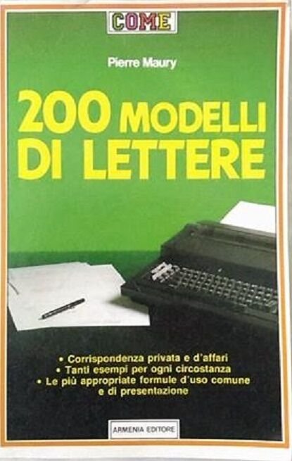 200 modelli di lettere - Pierre Maury, 1988, Armenia Editore | Immagine Gallery 2