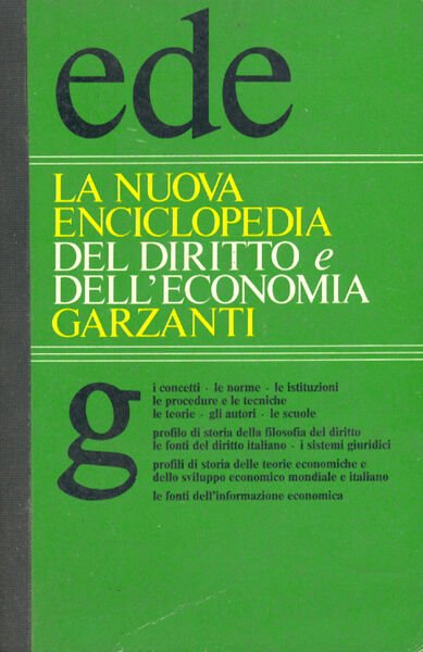 La nuova enciclopedia del diritto e dell?economia Garzanti - Silvio …