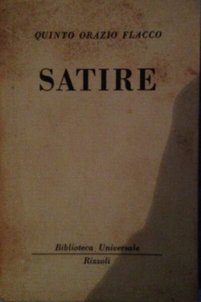 Satire - Orazio - Rizzoli - 1953 - MP | Immagine principale