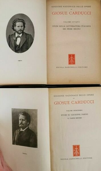 Edizione Nazionale delle Opere di Giosuè Carducci volumi 8 e … | Immagine principale