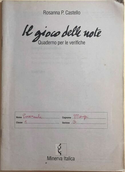 Il gioco delle note, quaderno per le verifiche di Rosanna … | Immagine principale