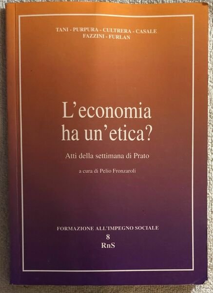 L?economia ha un?etica di Aa.vv., 1996, Rns | Immagine principale