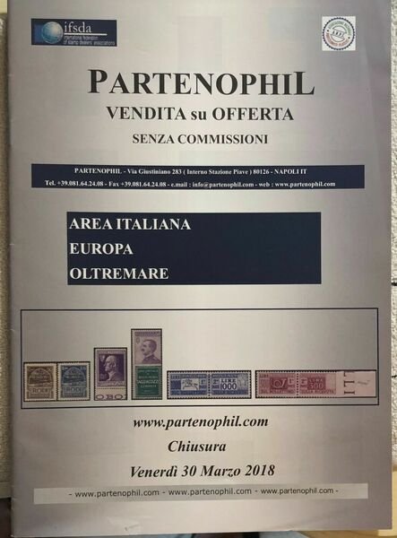 Partenophil vendita su offerta di Anpf, 2018, Ifsda