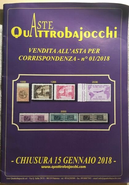 Aste Quattrobajocchi 01/2018 di Aa.vv., 2018, Quattrobajocchi