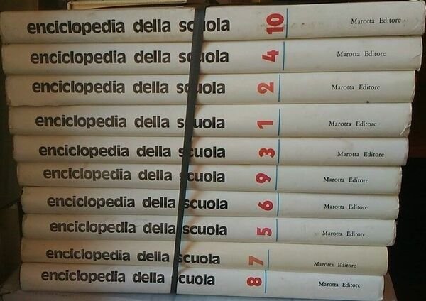 Enciclopedia della Scuola - Marotta Editore - 1977 - Intera, 10 volumi