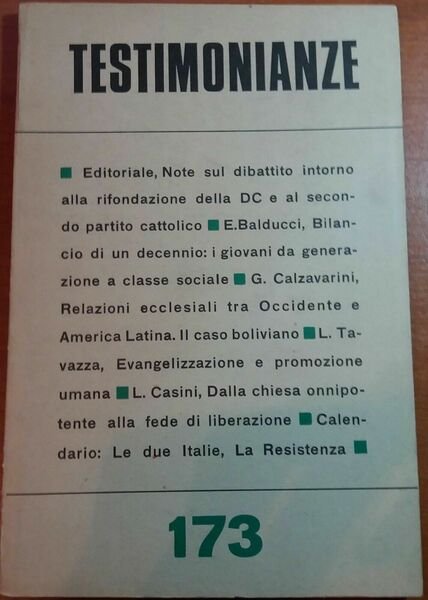 TESTIMONIANZE - AA.VV - COINES - 1975 - M | Immagine principale