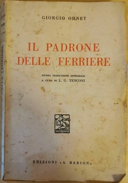 Il padrone delle ferriere di Giorgio Ohnet, 1933, A. Barion … | Immagine principale