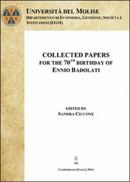 Collected papers for the 70th birthday of Ennio Badolati - …