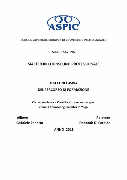 Consapevolezza e Crescita attraverso il corpo: come il Counseling incontra …