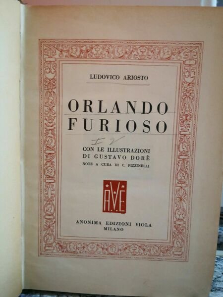 Orlando Furioso di Ludovico Ariosto, 1954, Viola Mi -F