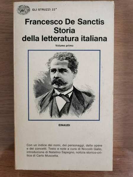 Storia della letteratura italiana volume primo - F. De Sanctis …