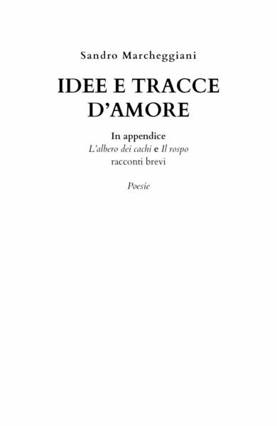 Idee e tracce d?amore di Sandro Marcheggiani, 2020, Youcanprint