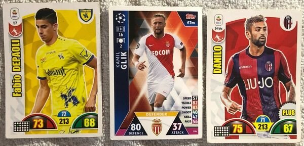 Lotto 2 card Adrenalyn XL 2018-2019 + Topps Match Attax …