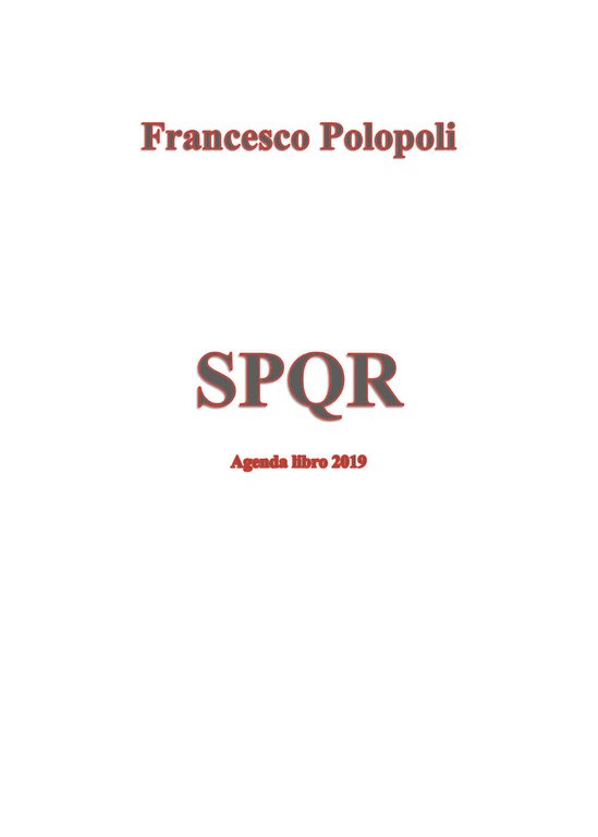 Agenda Romana di Francesco Polopoli, 2018, Youcanprint
