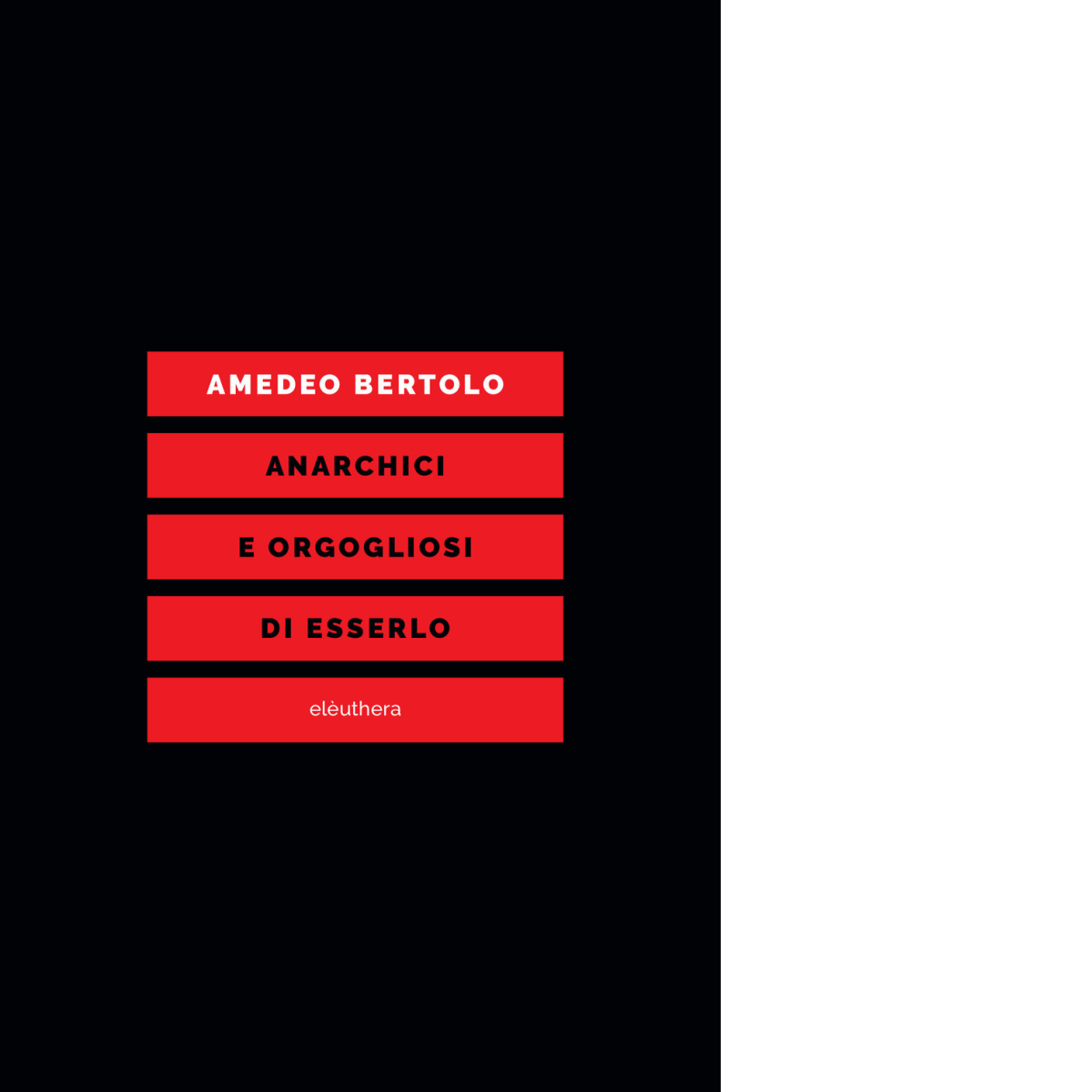 ANARCHICI E ORGOGLIOSI DI ESSERLO di AMEDEO BERTOLO - Elèuthera, …