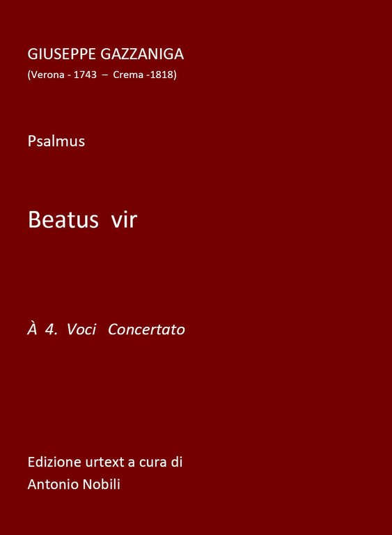 Beatus Vir di Antonio Nobili, 2019, Youcanprint