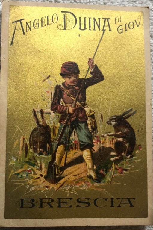 Biglietto di omaggio listino prezzi armi di Angelo Duina, 1899, … | Immagine Gallery 2