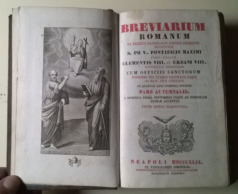 Breviarum Romanum ex Decreto Sacrosanti Concilii tridentini - 1849 - … | Immagine Gallery 2