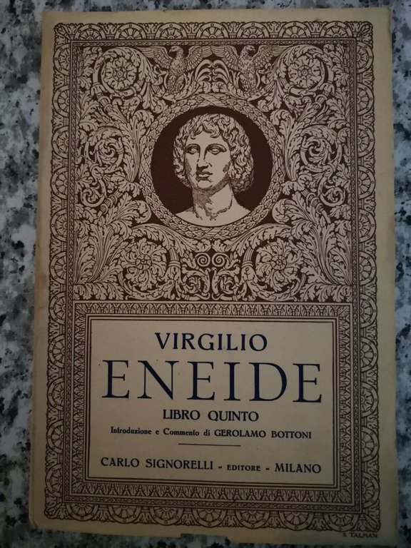 Eneide Libro quinto di Virgilio, 1939, Signorelli (mi)-F | Immagine Gallery 2
