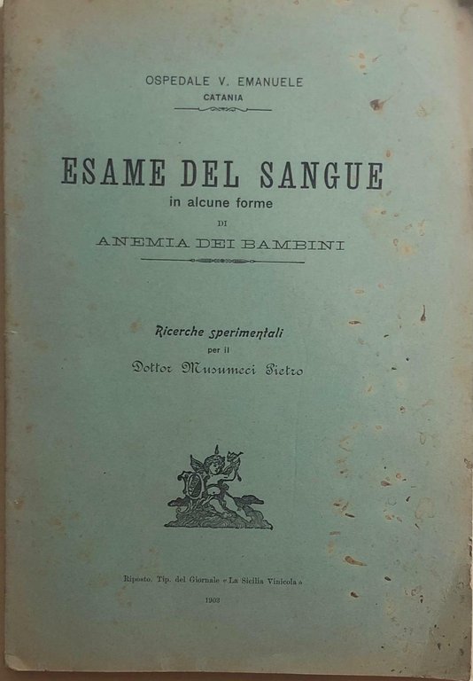 Esame del sangue in alcune forme di anemia dei bambini …