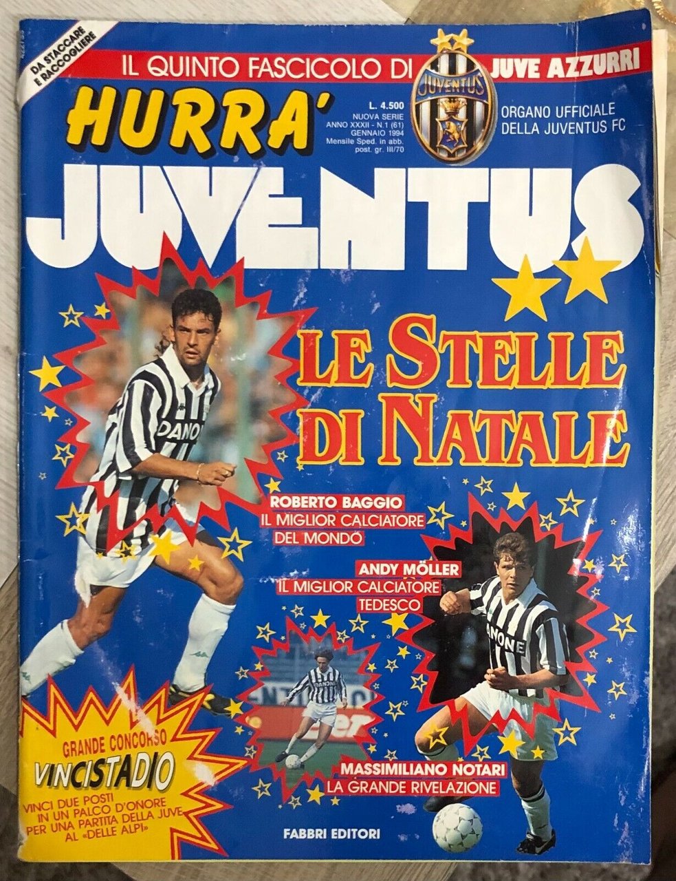 Hurrà Juventus n. 1/1994 di Juventus F.c., 1994, Fabbri Editori | Immagine principale