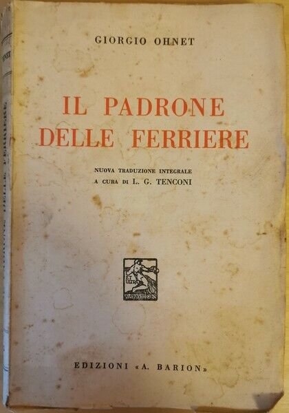 Il padrone delle ferriere di Giorgio Ohnet, 1933, A. Barion … | Immagine Gallery 2