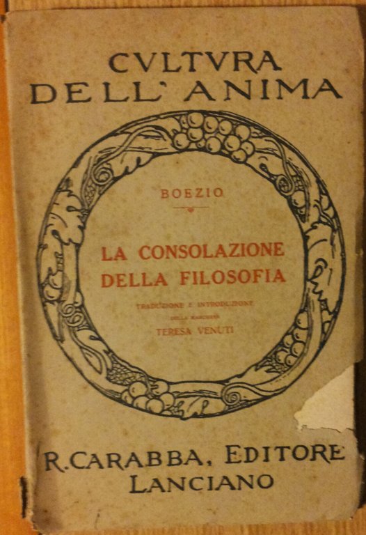 La consolazione della Filosofia - Boezio - R. Carabba Editore …