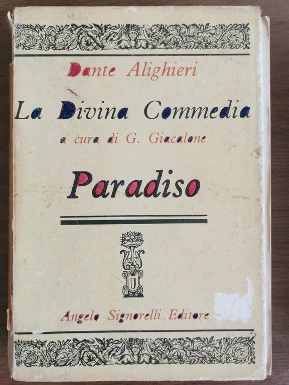 La divina commedia, paradiso - D. Alighieri - Signorelli editore …