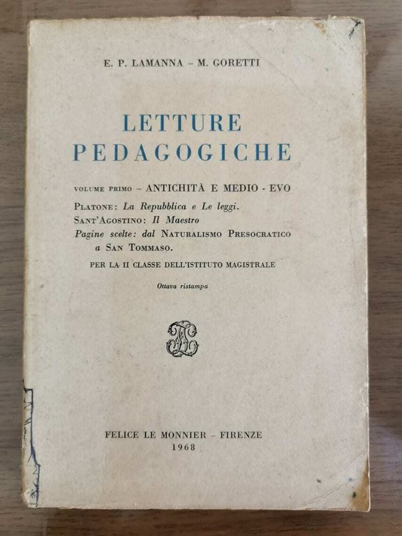 Letture pedagogiche volume primo - AA. VV. - Le Monnier … | Immagine Gallery 2