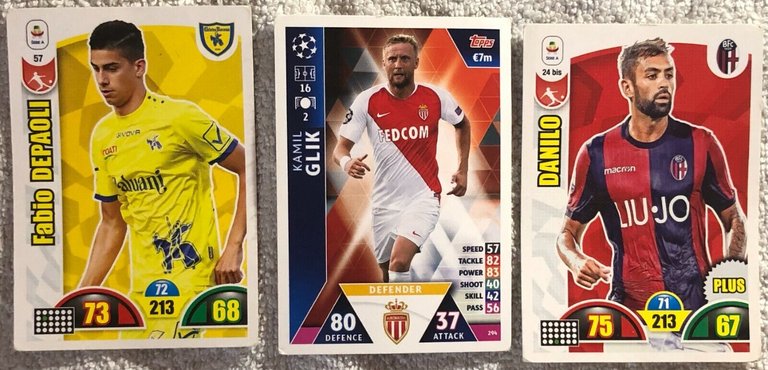Lotto 2 card Adrenalyn XL 2018-2019 + Topps Match Attax …