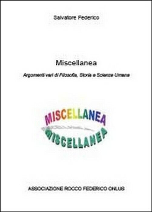 Miscellanea - Salvatore Federico, 2014, Youcanprint
