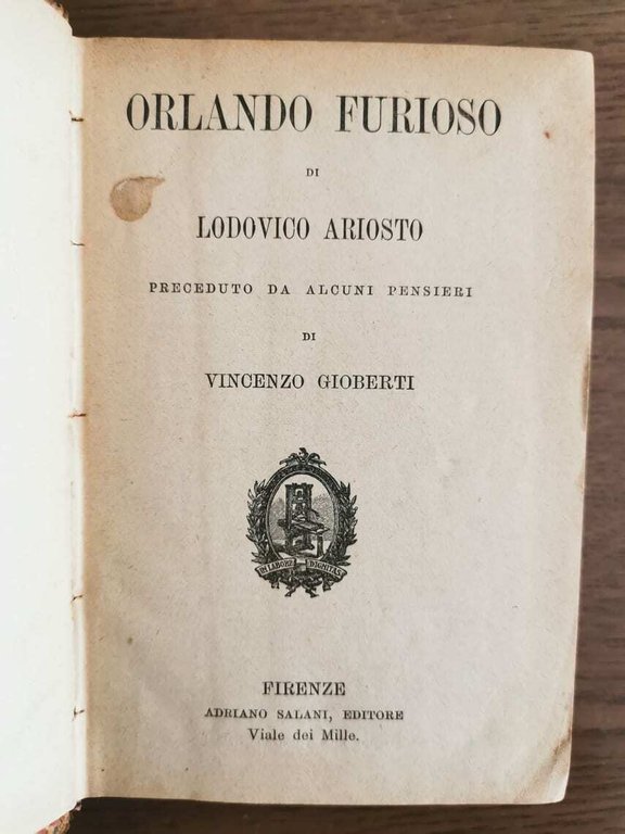 Orlando Furioso - L. Ariosto - Salani - 1913 - …