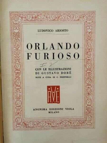 Orlando Furioso volume I con illustrazioni di Gustavo Dorè - …