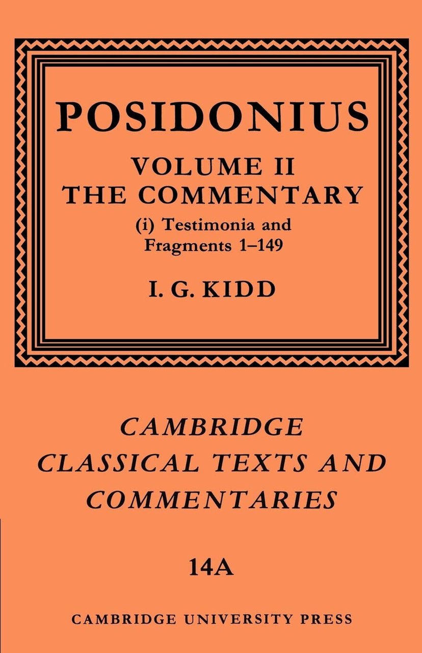 Posidonius vol.II - I. G. Kidd, Posidonius, Kidd I. G. …