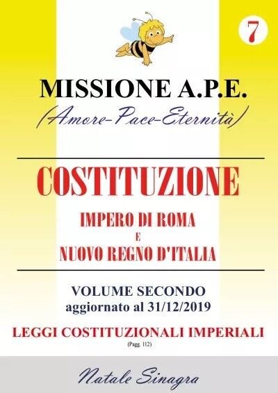 Pubblicazione Costituzione Impero di Roma e Regno d?Italia - Volume …