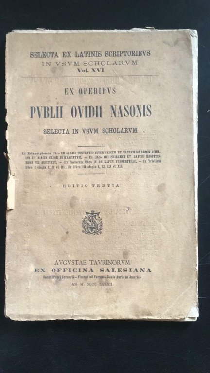 Pvblii ovidii nasonis - Ovidio, 1882, Ex Officina Salesiana - …