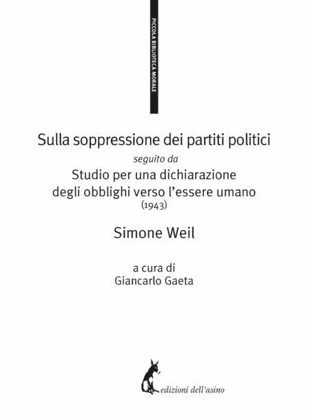 Sulla soppressione dei partiti politici seguito da Studio per una …