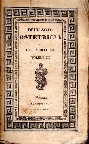 Dell'arte ostetricia - volume III