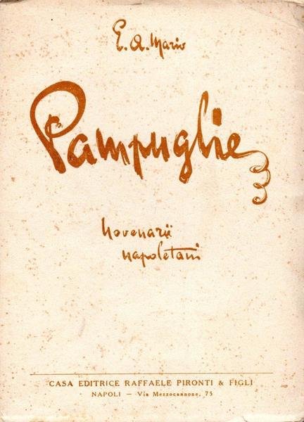 Pampuglie. Novenari napoletani (dedica dell'autore a Enrico Vallecchi)