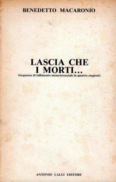 Lascia che i morti. (dedica dell'autore)