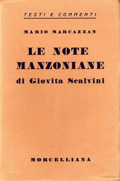 Le note manzoniane di Giovita Scalvini