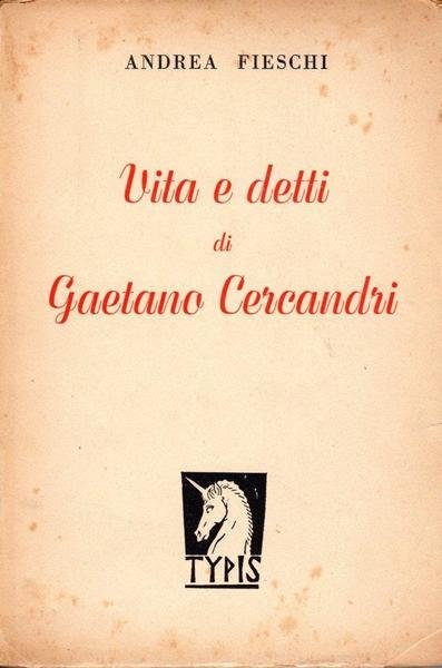 Vita e detti di Gaetano Cercandri