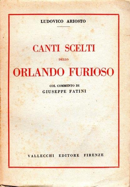 Canti scelti dello Orlando furioso