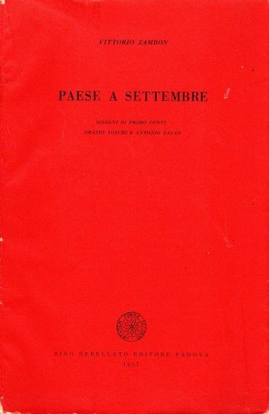 Paese a settembre (dedica dell'autore)