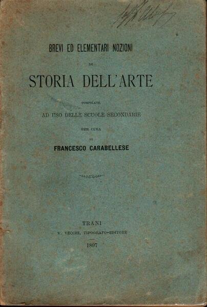 Brevi ed elementari nozioni di storia dell'arte