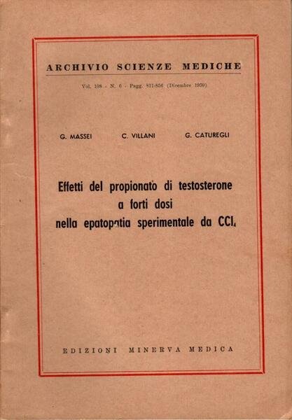Effetti del propionato di testosterone a forte dosi nella epatopatia …