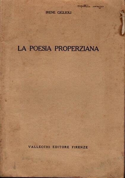 La poesia Propeziana